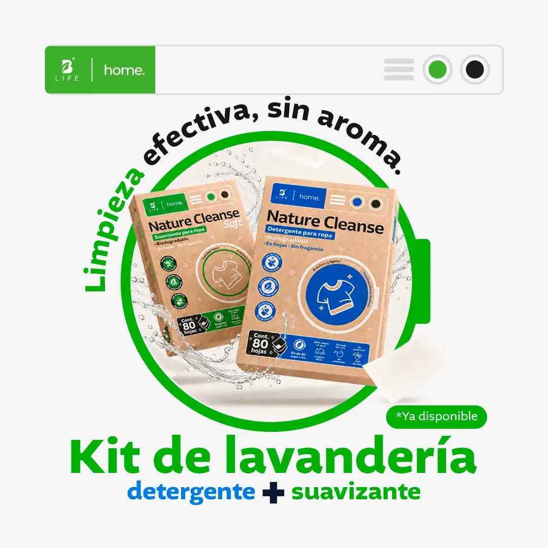 Suavizante para ropa en hojas | Nature Cleanse Soft | Fórmula Biodegradable | 80 Hojas