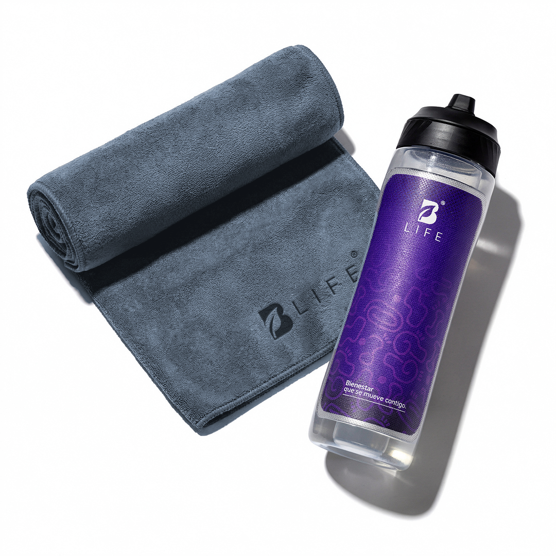 Botella Electroblend Morada + Sport Towel 100% OFF
