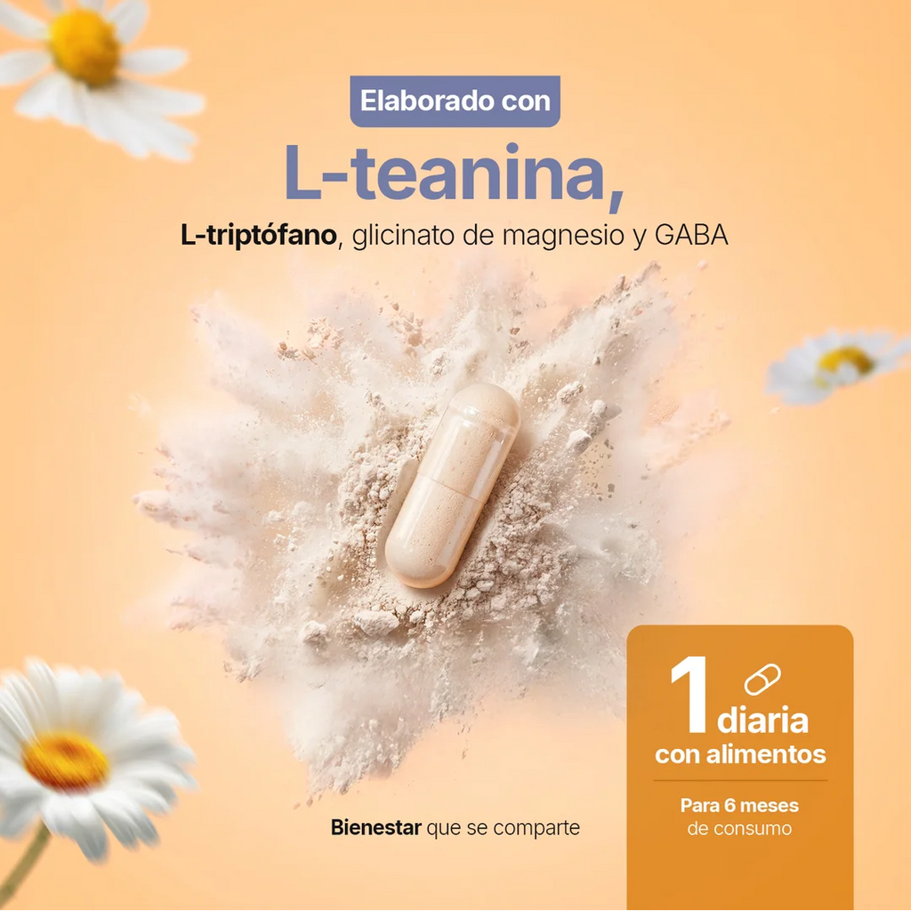 L-Teanina con GABA y Glicinato de Magnesio