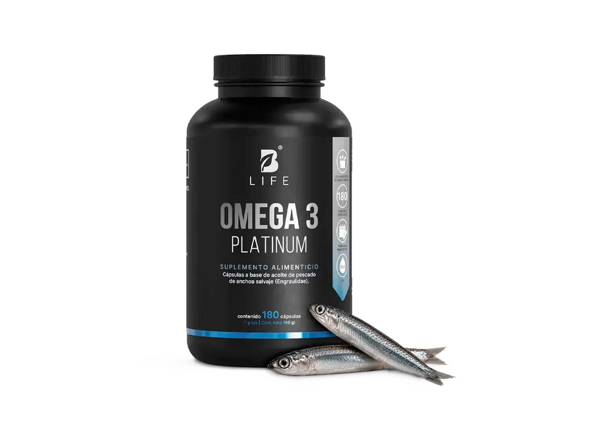 Omega 3 Platinum | Anchoa Salvaje con EPA y DHA | sin Metales Pesados | 1000 mg por porción