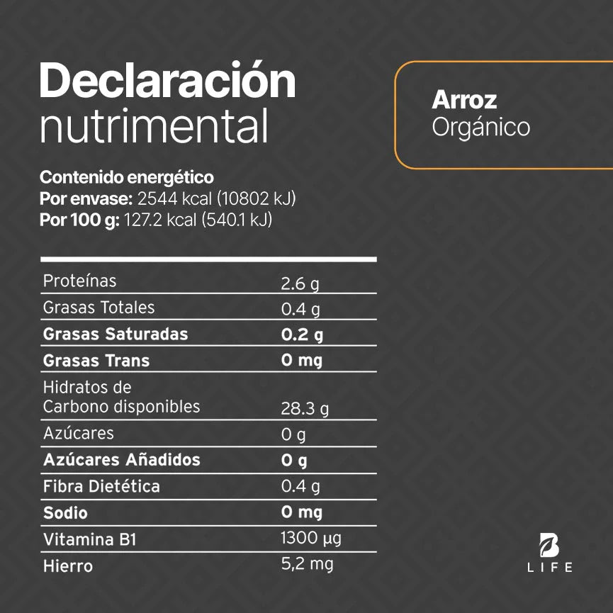 Arroz Blanco Orgánico