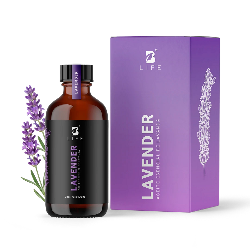 Essential Oil Lavender | Aceite Esencial Lavanda 50 y 120 ml | Grado alimenticio - 120 ml - B Life®