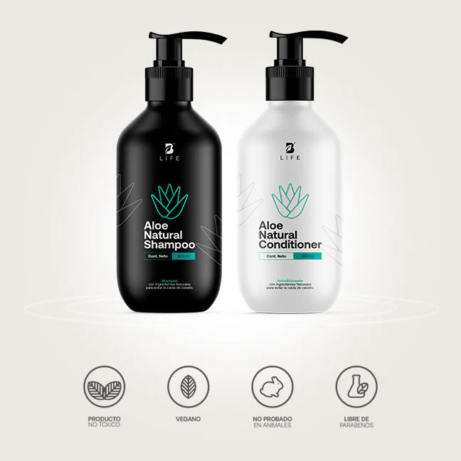 Kit Natural de Aloe Champú y Acondicionador